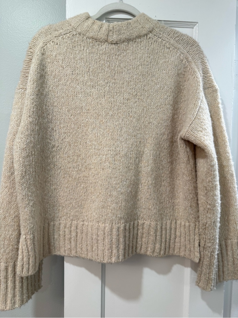 Madewell Cream Pom-Pom Crewneck Sweater - Picture 2 of 4